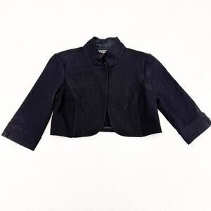 DVF Diane Von Furstenberg Cropped Collared Cotton Jacket Size 2